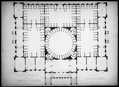 [Library of Congress, Washington, D.C. Plan of first story]