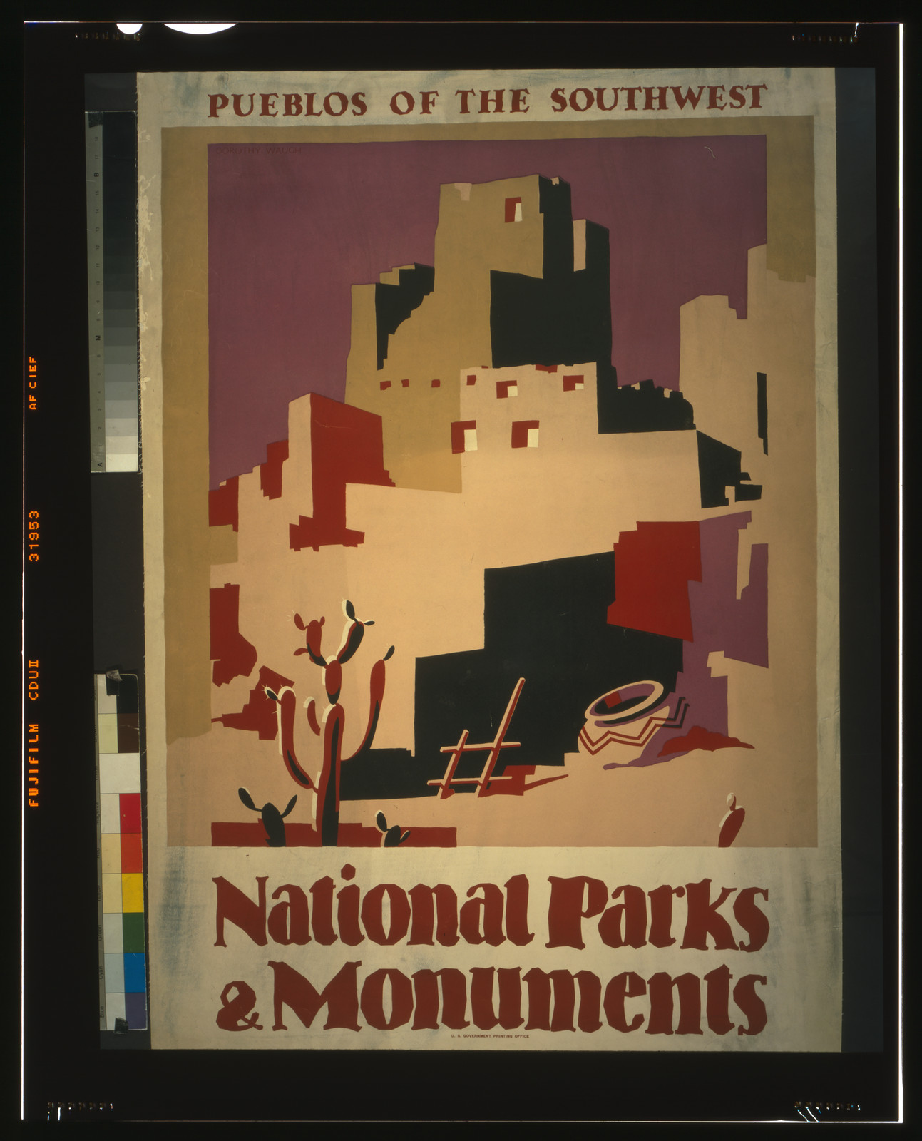 National Parks and Monuments Pueblos of the southwest., 193?. — vintage poster