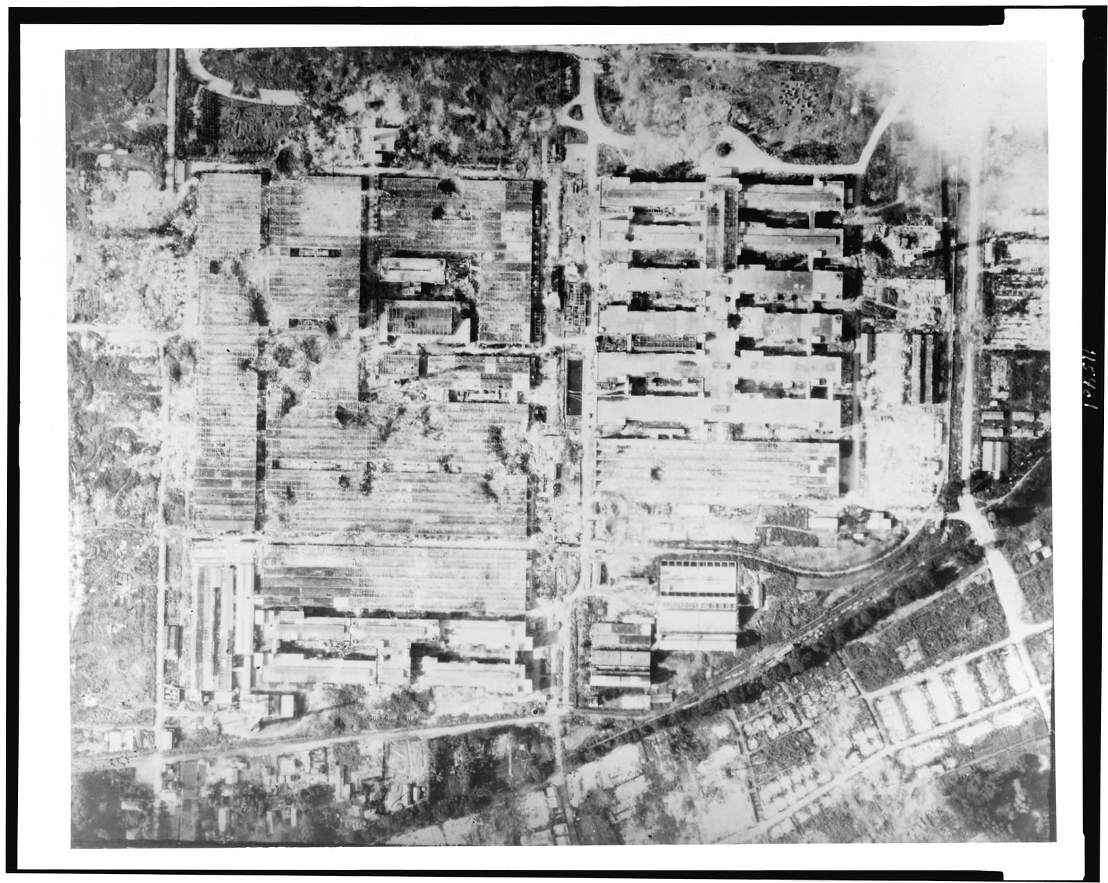 [Aerial view of Nakajima Aircraft Co., Musashino Plant, Japan, before bombing], [1945] — historic photograph
