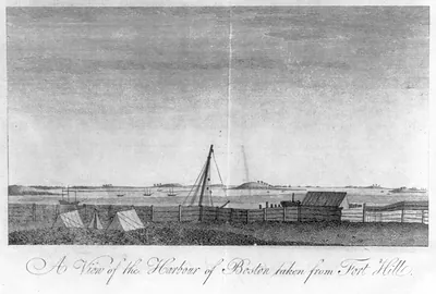 A view of the harbour of Boston taken from Fort Hill