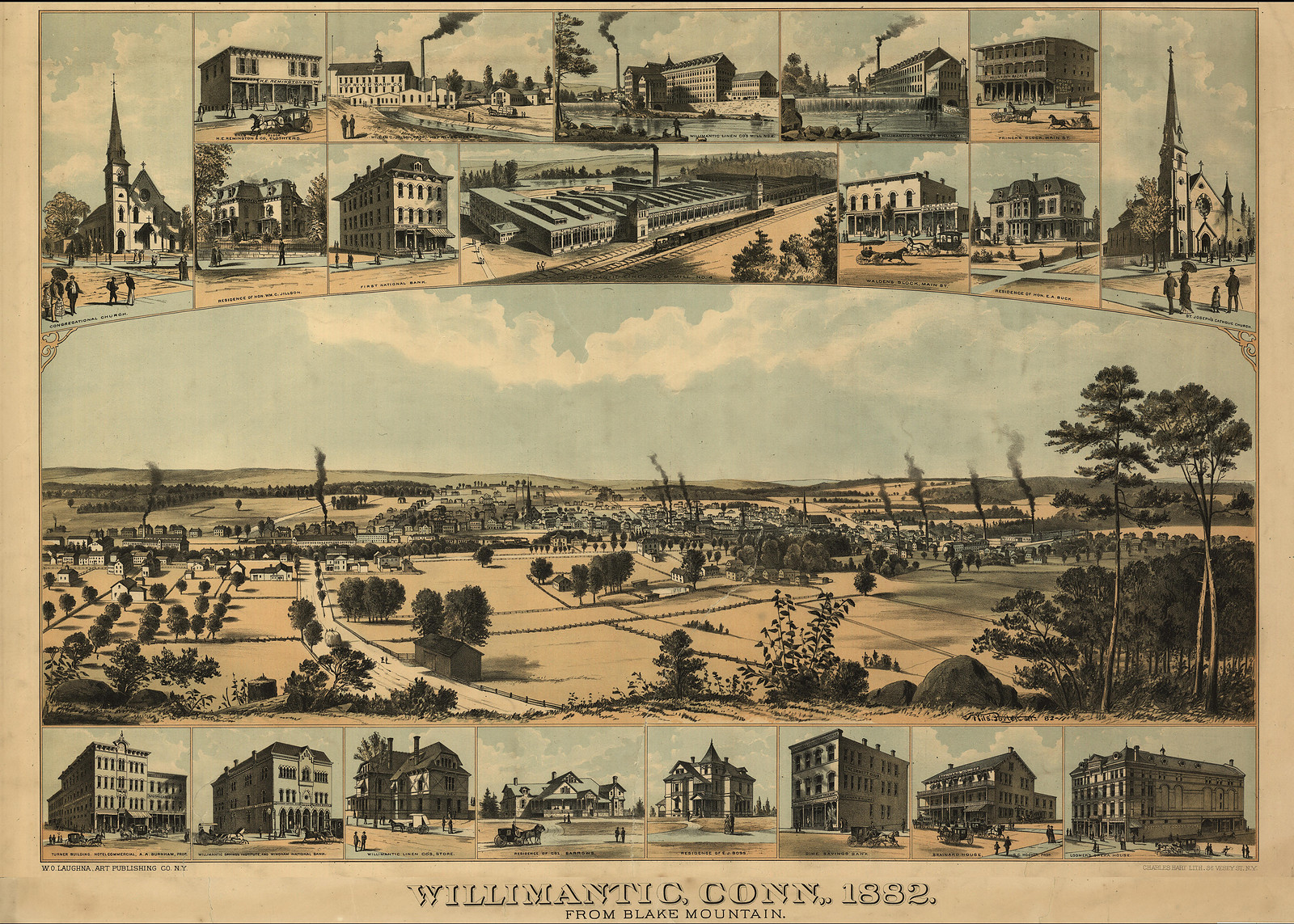 Wilmantic, Connecticut, 1882, 1882 — antique map