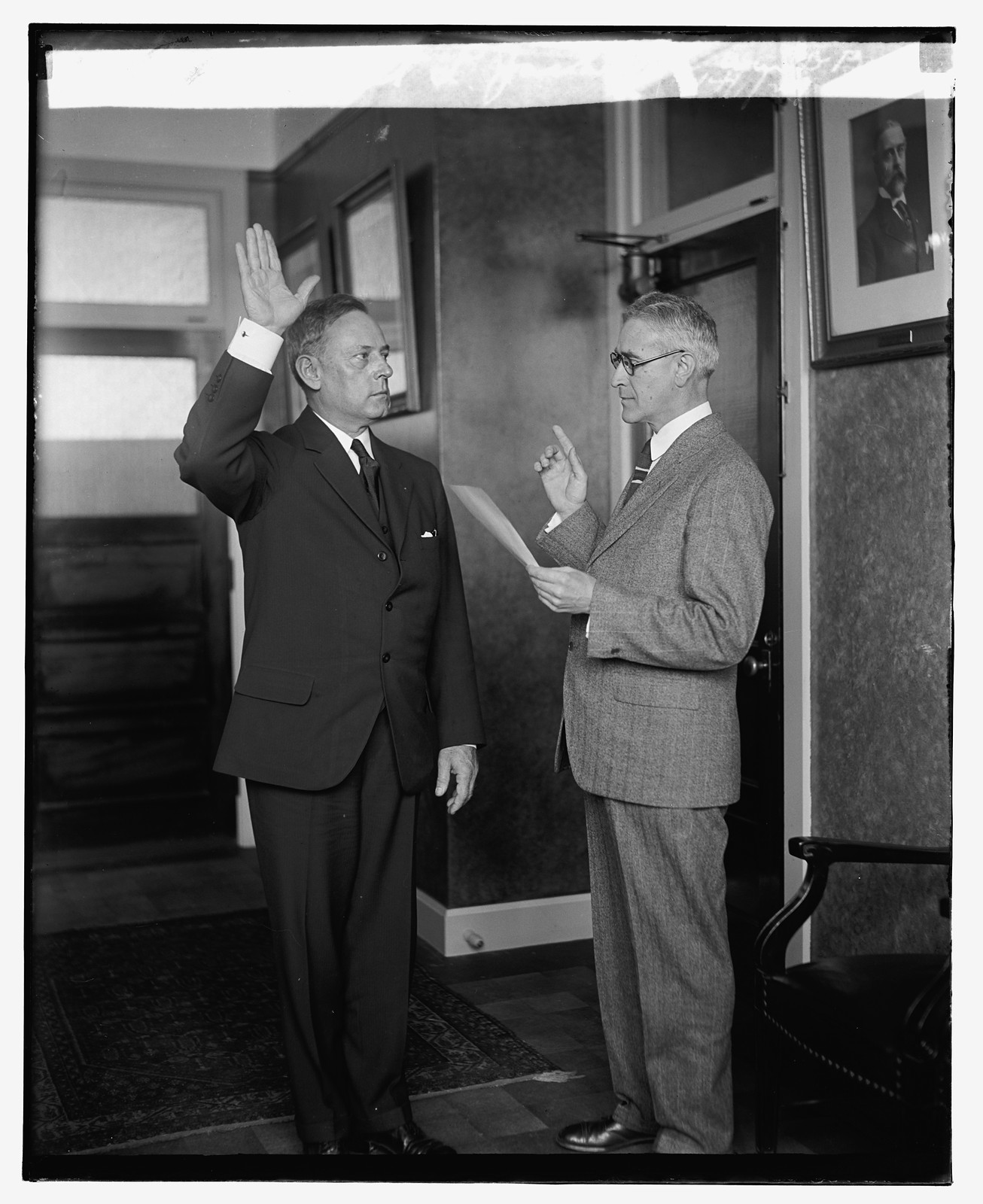 Ernest L. Jachuke, Wm. D. Bergman, 4/1/29, [19]29 April 1. — historic photograph