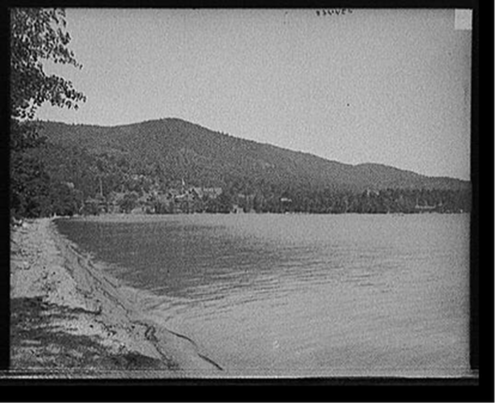 [Silver Bay Hotel & landing from Slim Point, Lake George, N.Y.], [1906?] — historic photograph