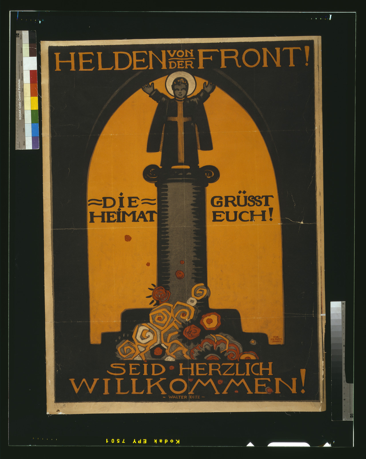 Helden von der Front! Die Heimat grüsst euch! Seid herzlich willkommen!, 1915 — historic image