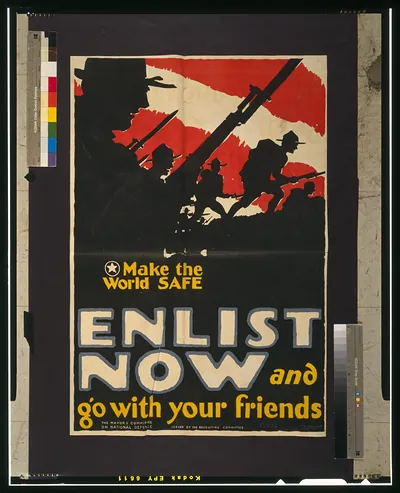 Make the world safe--Enlist now and go with your friends / Arthur N. Edrop.