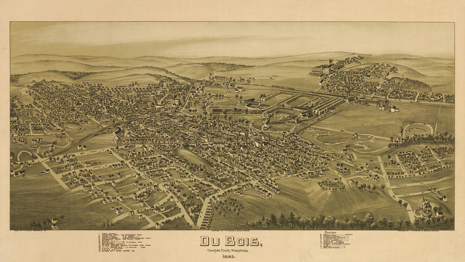 DuBois, Pennsylvania, 1895, 1895 — antique map