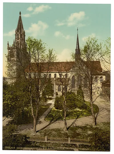 The Cathedral and Column of Mary Constance (i.e. Konstanz) Baden Germany
