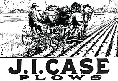 Horse-drawn plow. dok1