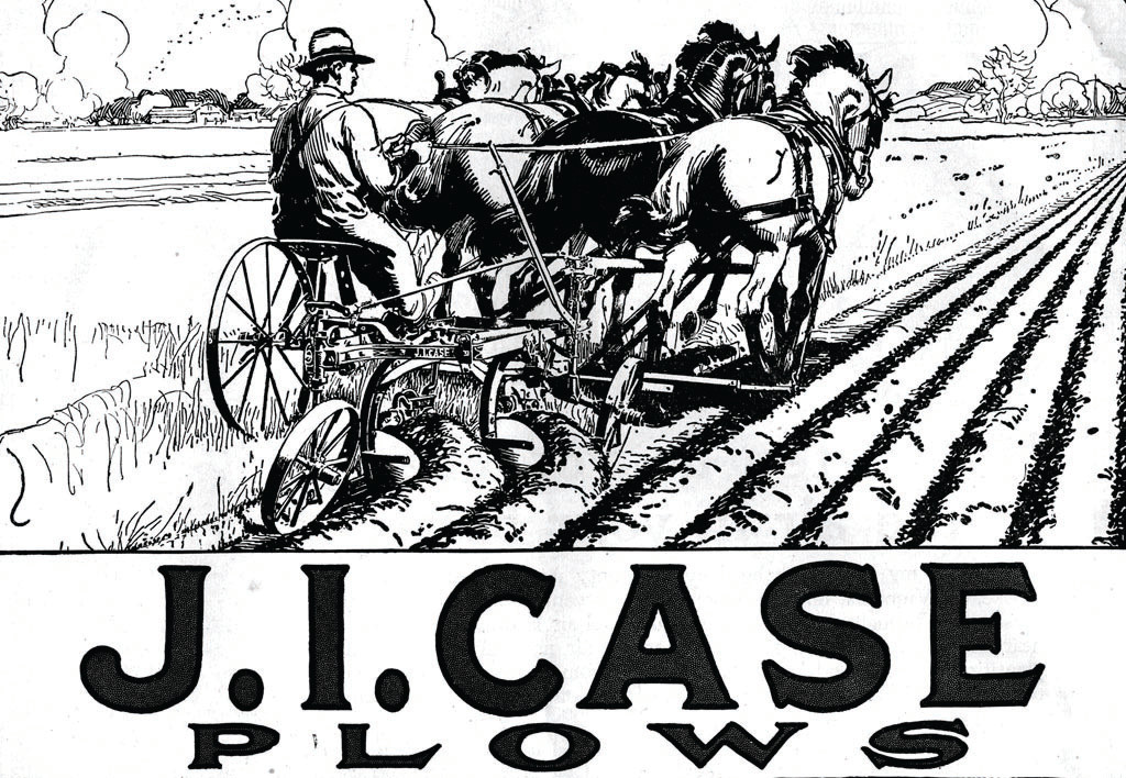 Horse-drawn plow. dok1 — historic image