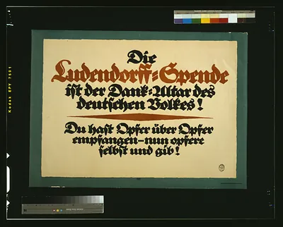 Die Ludendorff-Spende ist der Dank-Altar das deutschen Volkes! / Bernhard.
