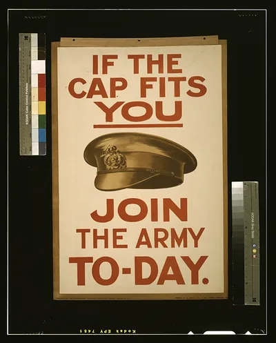 If the cap fits you, join the army to-day / printed by A. White & Co., 6, Hill Street, Finsbury, E.C.