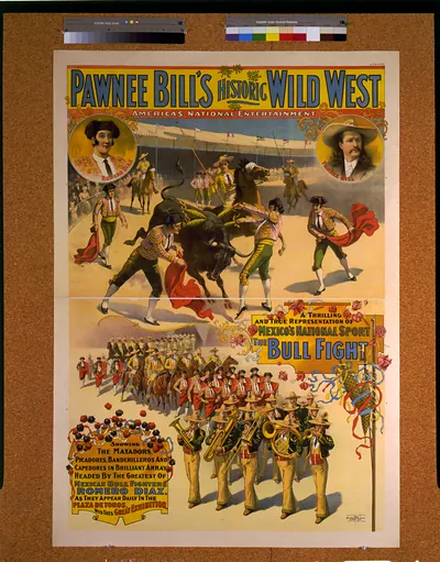 Pawnee Bill's historic wild west .. the bullfight ...