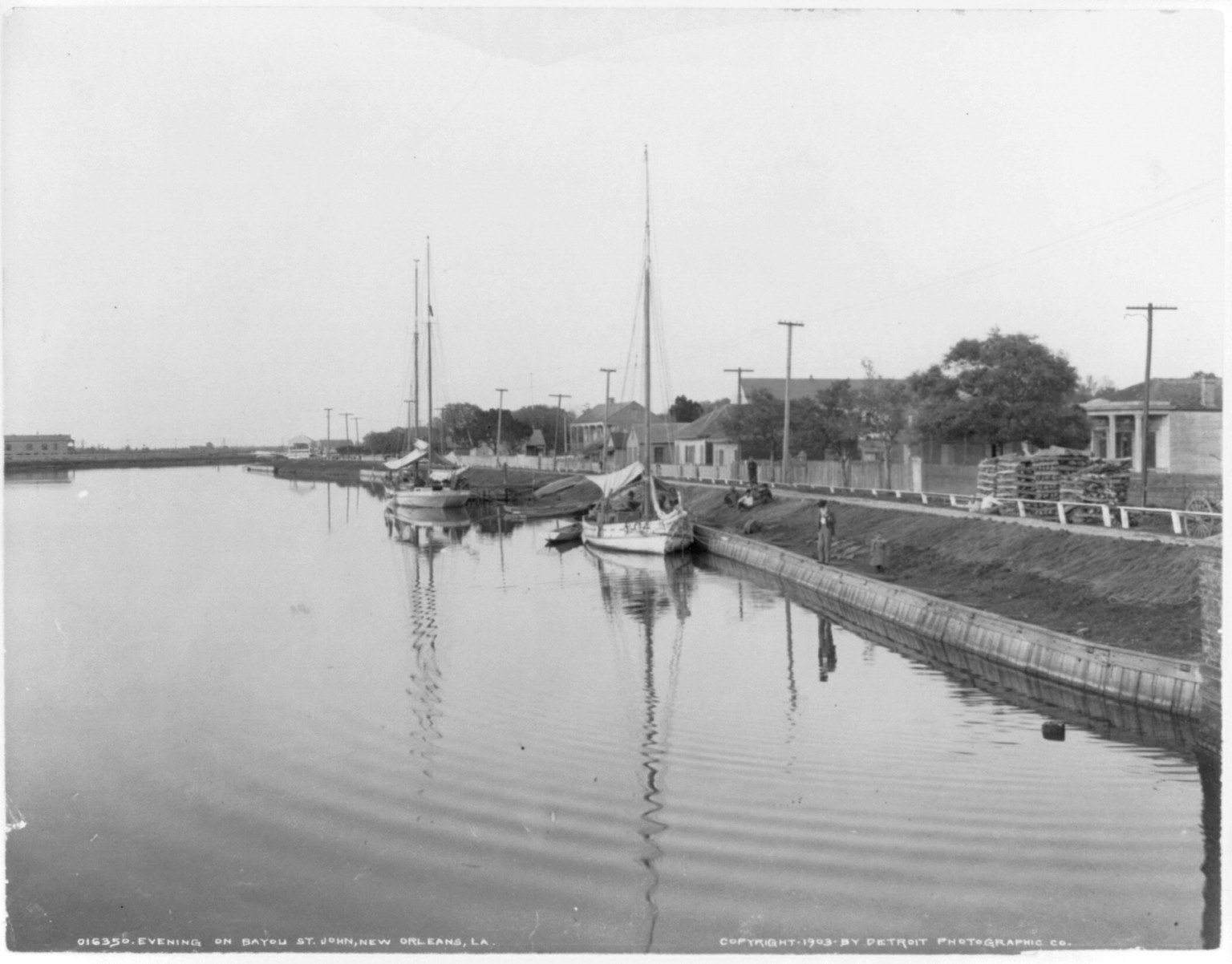Evening on Bayou St. John, New Orleans, La., c1903. — historic photograph