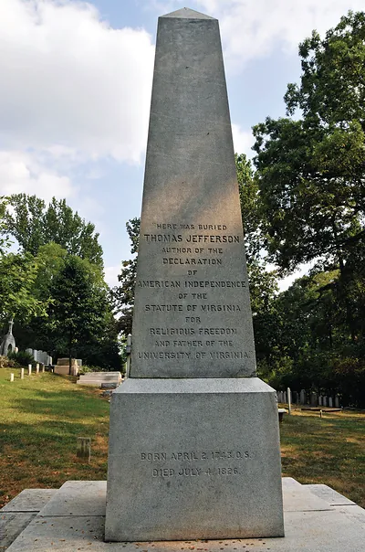 Jefferson's Grave (and Interesting Obit) tony the misfit