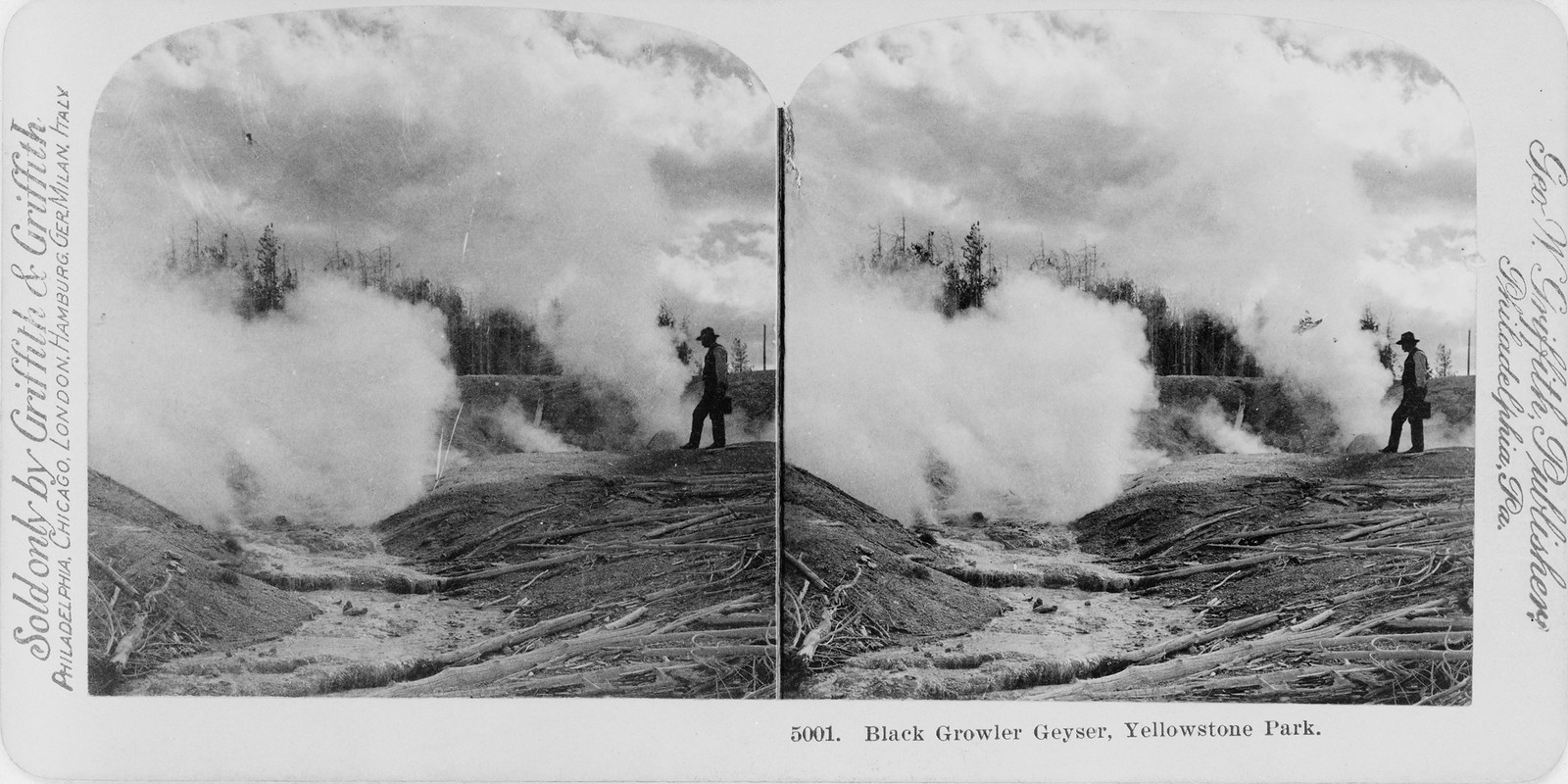 Black Growler Geyser, Yellowstone Park, Philadelphia, Pa. : Geo. W. Griffith, publisher, c1902. — historic photograph