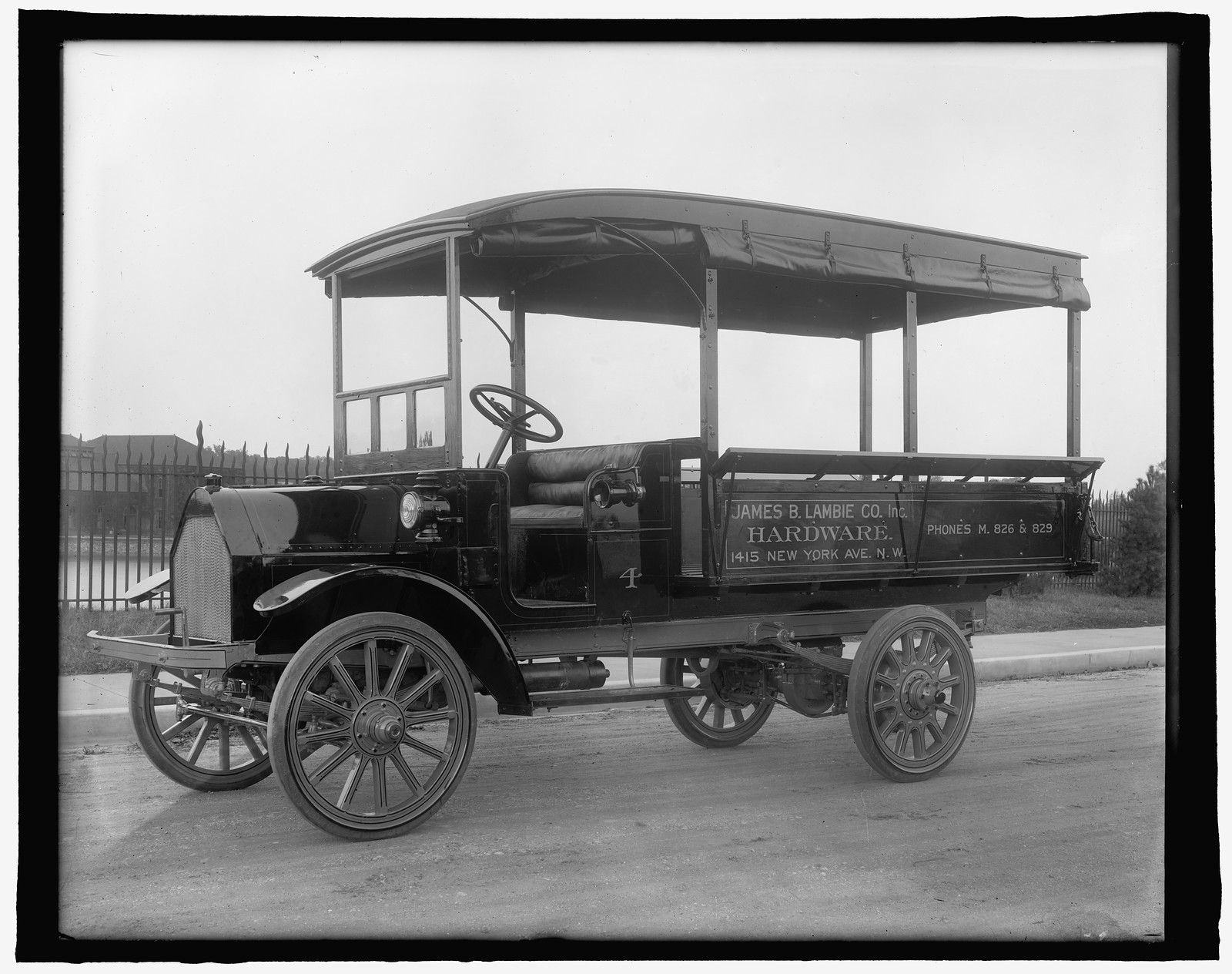 [Truck: James B. Lambie Co., Inc., Hardware, 1415 New York Ave, N.W., Washington, D.C.], [between 1910 and 1920] — historic photograph