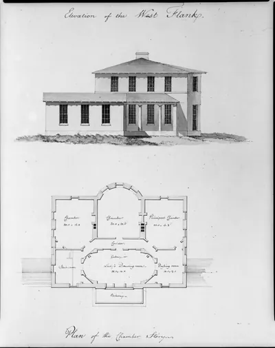 Antique Architecture - Houses and a church Buildings Erected (2)