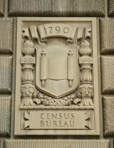 , A... B... C... D... E..., Census Bureau, James Earle Fraser's Limestone Relief Panel, Department Of Commerce Building, Washington, DC