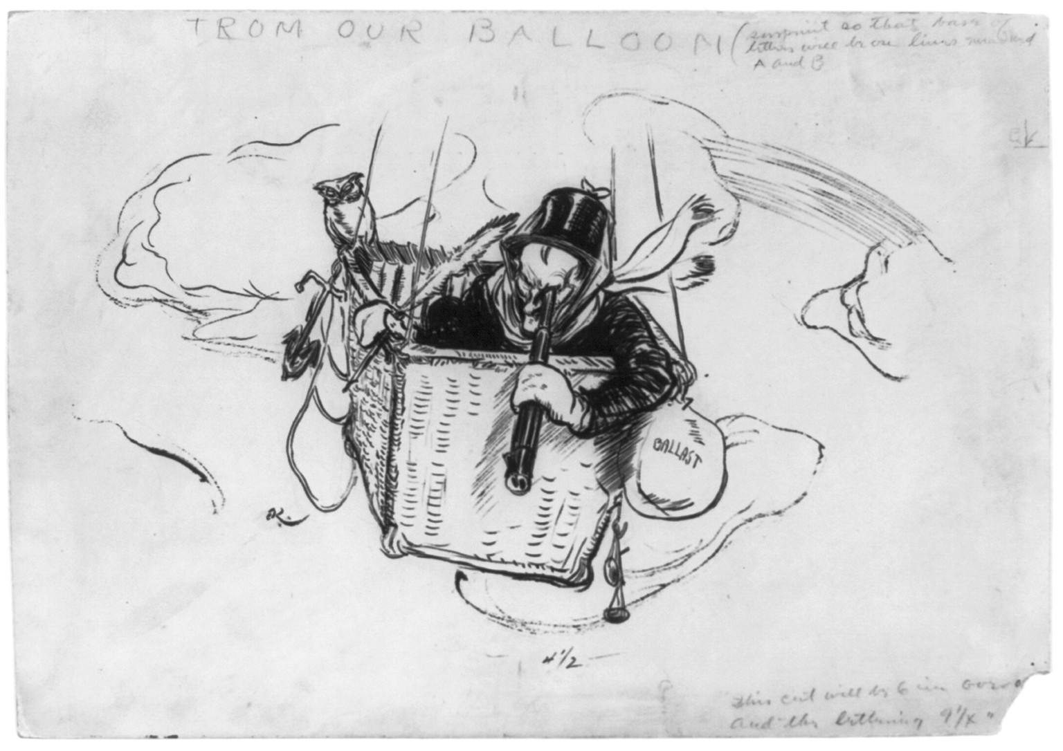 From our balloon, [ca. 1908] — historic drawing