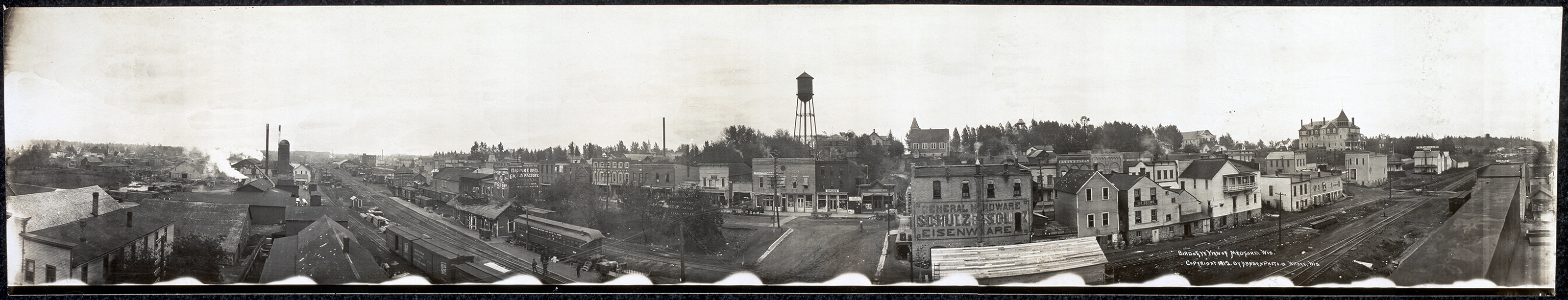 Birds eye view of Medford, Wisconsin, 1912, 1912 — historic image