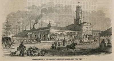 Representation of the Famous Washington Market, New York City