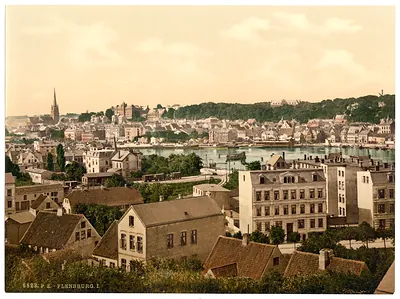 Flensburg view from Ballastberg I. Schleswig-Holstein Germany