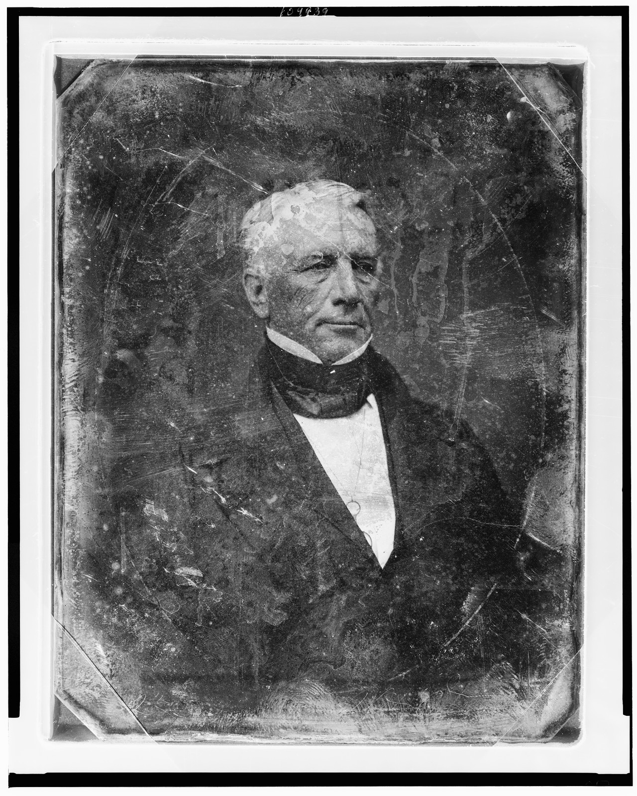 Portrait of an unidentified older man, half-length daguerreotype, 1844 — historic photograph