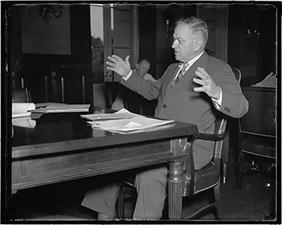 Vintage Portrait - Washington DC - Ickes criticizes housing bill