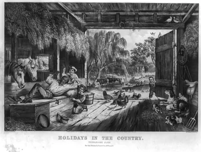 Holidays in the country. Troublesome flies / Lith. of Currier & Ives.