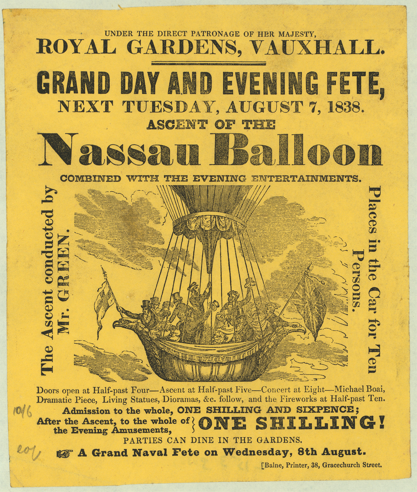 Royal Gardens, Vauxhall: Grand Day and Evening Fete, Nassau Balloon — historic image