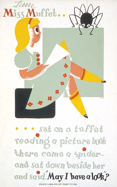 Little Miss Muffet ... Reading a Picture Book