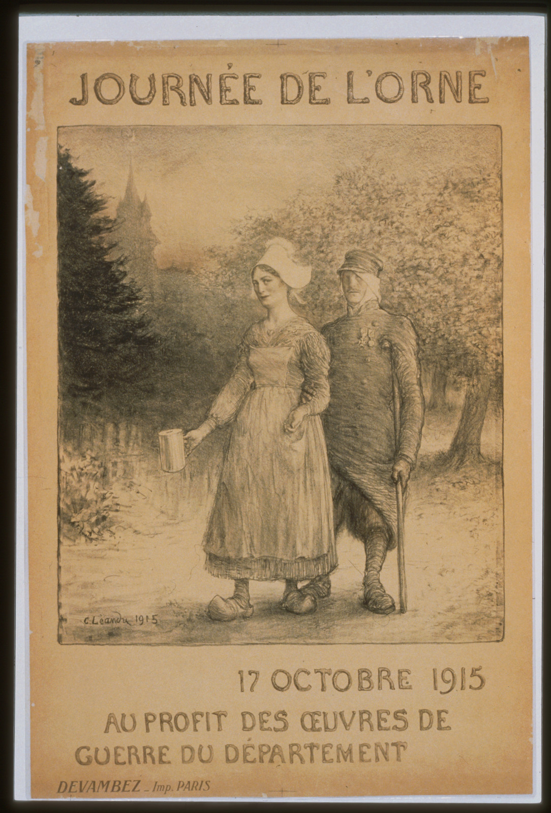 Journeacutee de lOrne. 17 octobre 1915. Au profit des oeuvres de guerre du Deacutepartement, 1915 — vintage poster