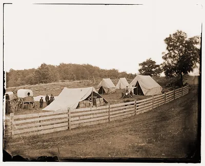 Gettysburg Pennsylvania. Camp of Captain John J. Hoff
