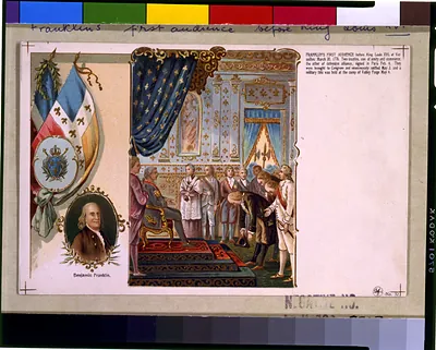 Franklin's first audience before King Louis XVI, at Versailles. March 20, 1778