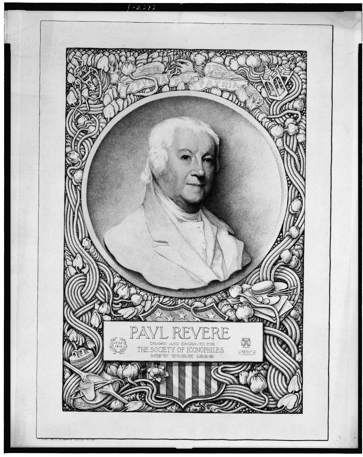 Paul Revere, 1899 — antique engraving
