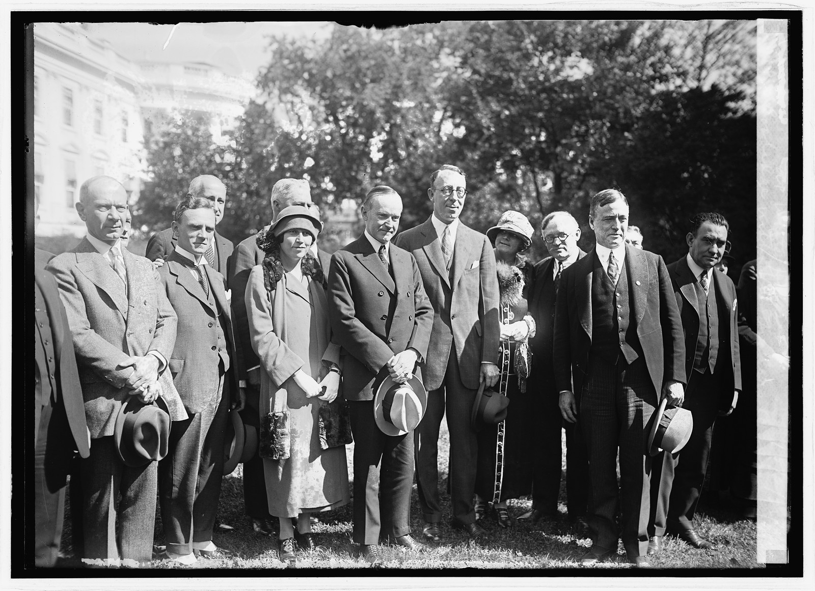 Coolidge with Fur Traders Ass'n. at White House, [Washington, D.C.], 10/2/24, [19]24 October 2. — historic photograph
