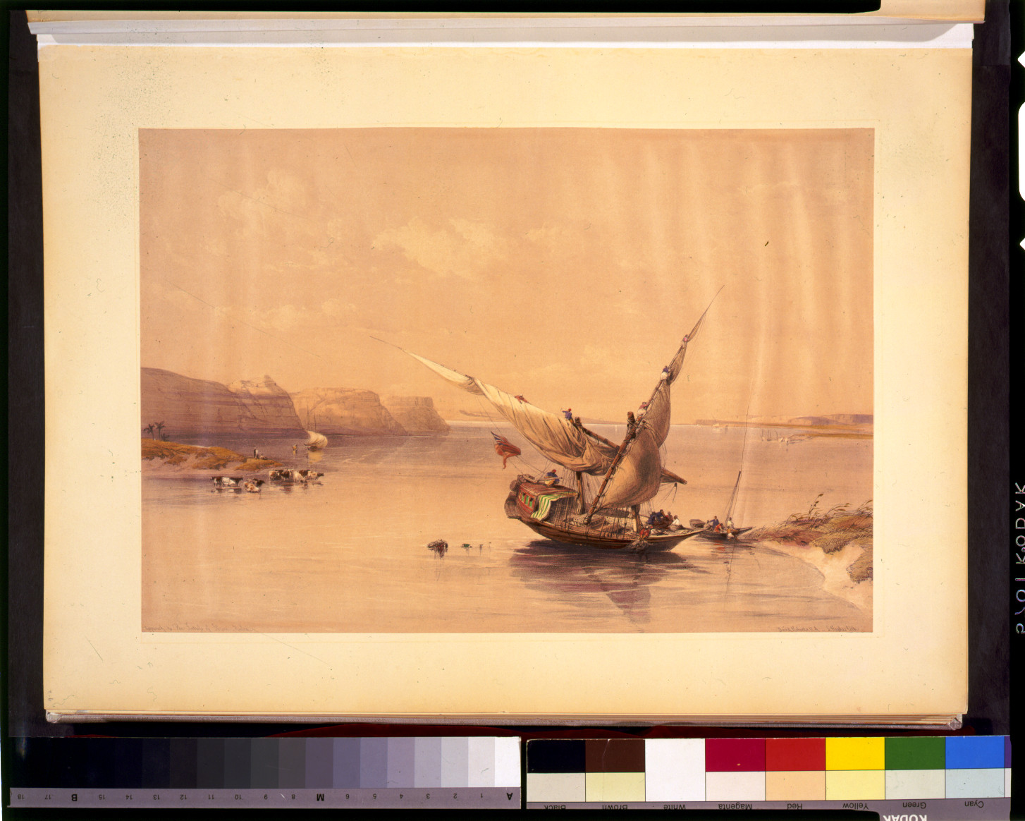 Approach to the fortress of Ibrim Nubia / David Roberts, R.A., [published between 1846 and 1849] — antique lithograph
