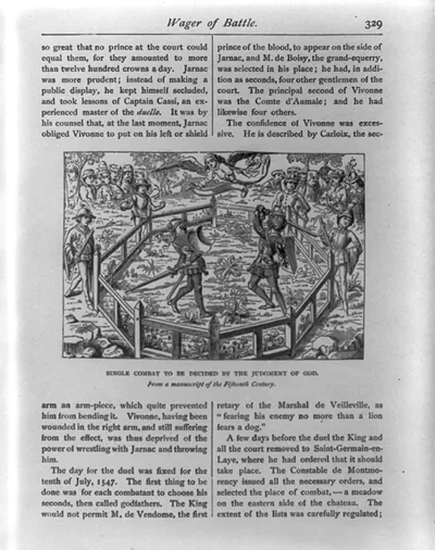 Single combat to be decided by the judgment of God