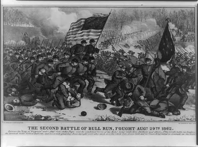 The second battle of Bull Run, fought Augt. 29th 1862.