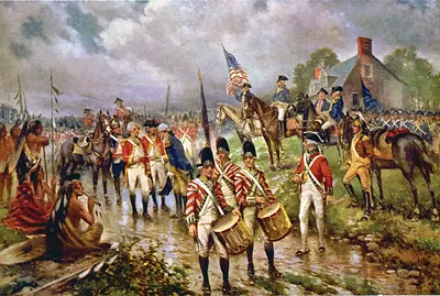[Burgoyne's surrender at Saratoga] / Percy Moran.