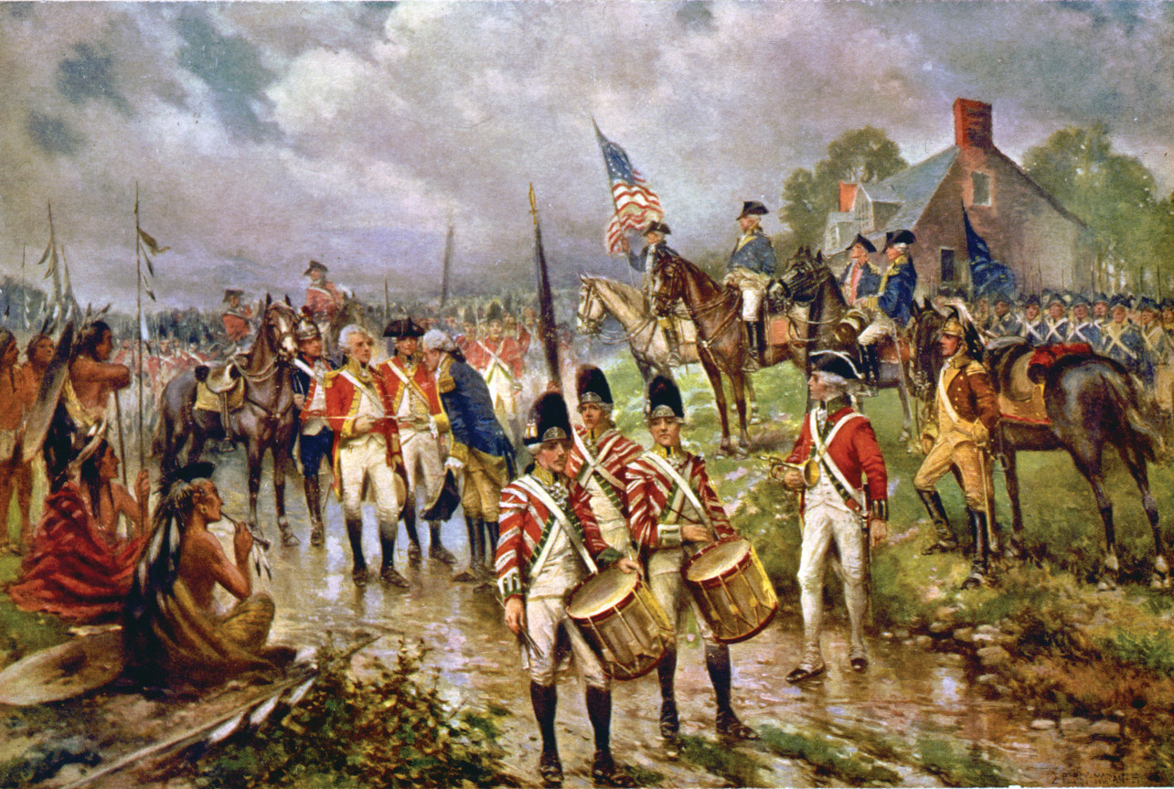 [Burgoyne's surrender at Saratoga] / Percy Moran., c1911. — historic print