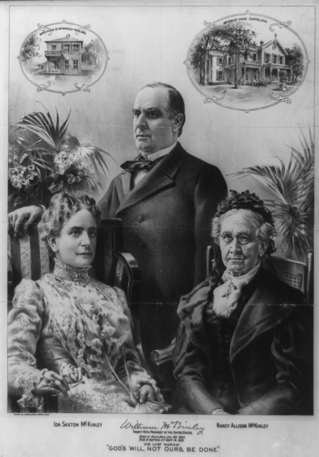 [William McKinley and family], [no date recorded on shelflist card] — historic print