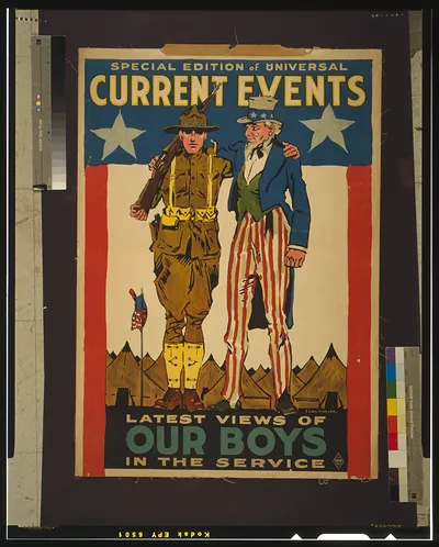 Special edition of universal current events Latest views of our boys in the service / J. Carl Mueller.