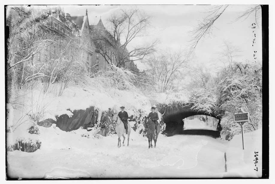 Horseback Riding -- Central Park ??, n/a — historic photograph