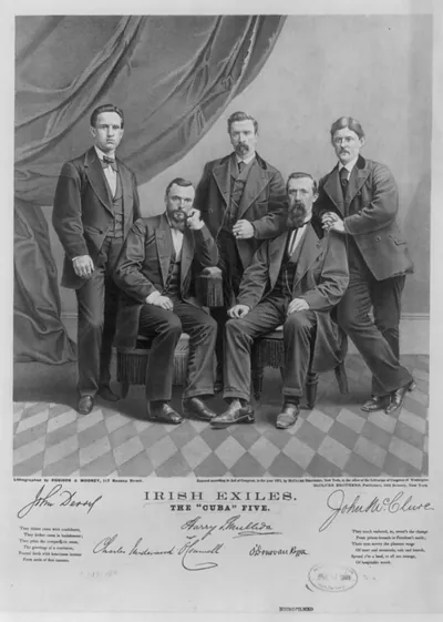 Irish exiles - the Cuba" five / lithographed by Robison & Mooney 112 Nassau Street."
