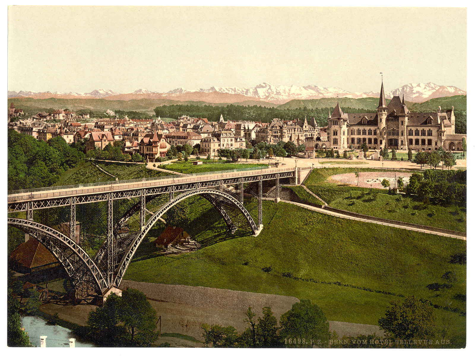 From Hotel Bellevue Berne Switzerland, [between ca. 1890 and ca. 1900]. — historic print