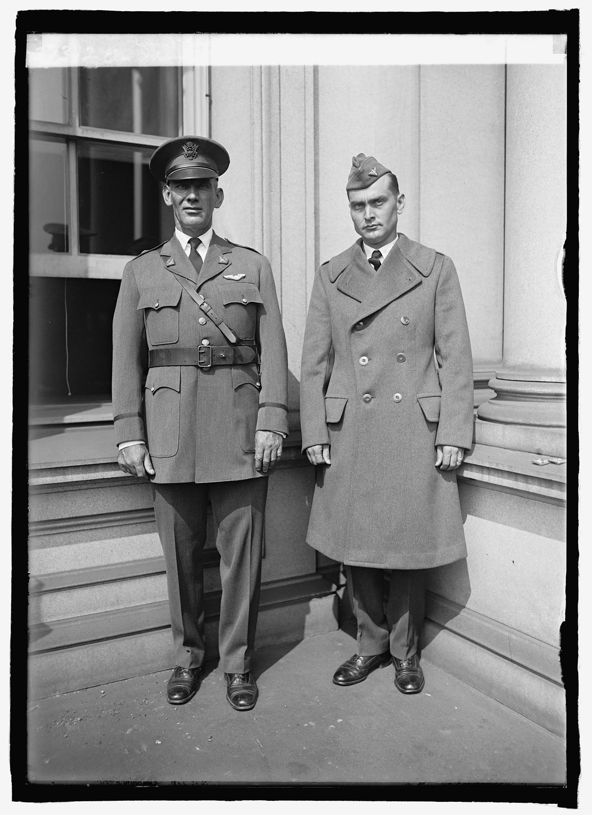 Gen. James E. Fechet & Capt. Ira C. Eaker in new air service uniforms, 9/11/25, [19]25 September 11. — historic photograph