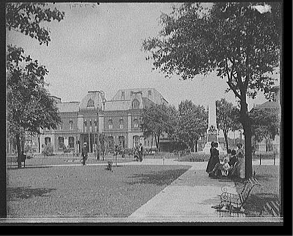 [Opera house from Plaza Ferdinand VII, Pensacola, Fla.], [between 1905 and 1915] — historic photograph