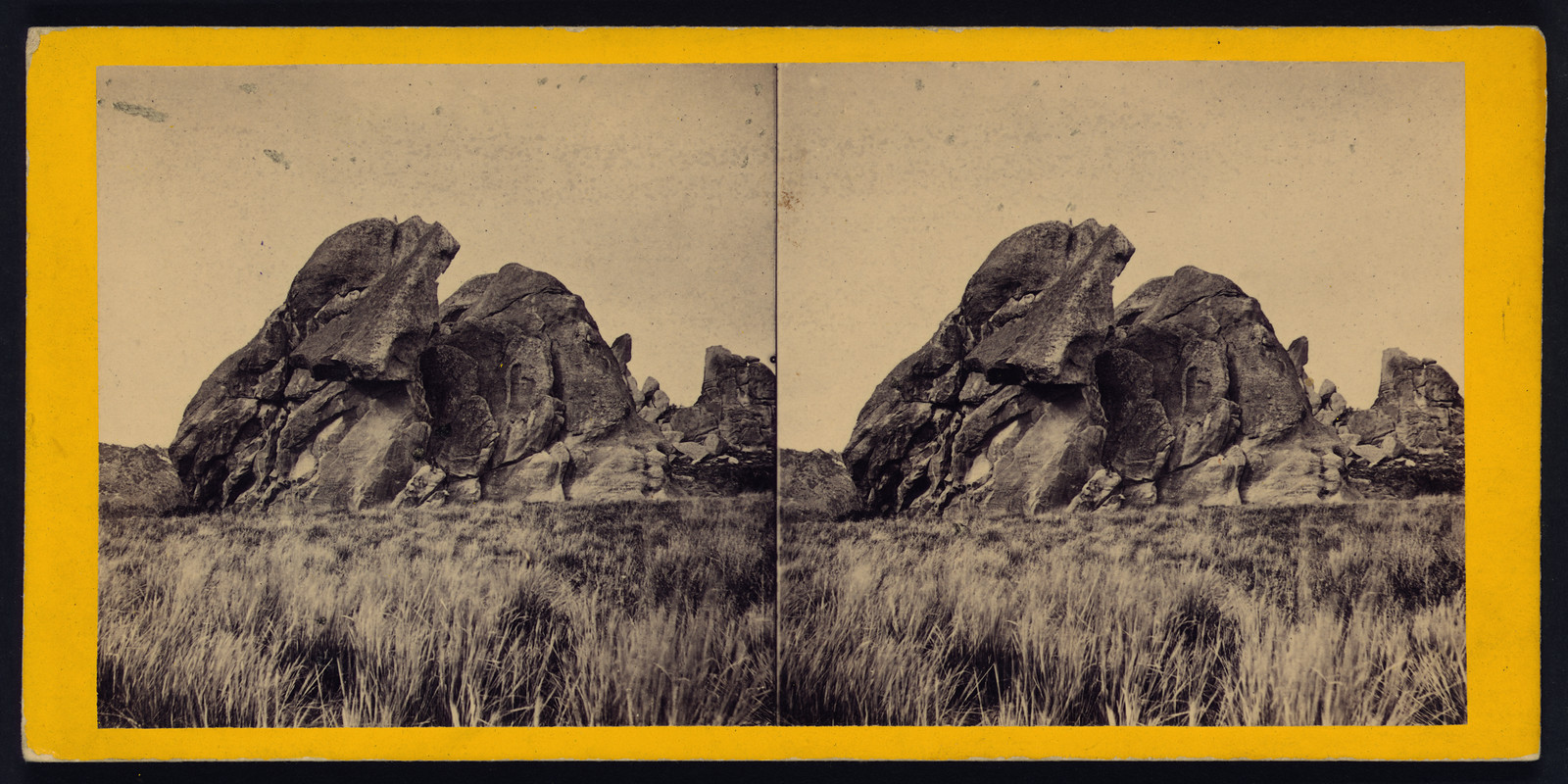 Register Rock in Goose Creek Mountains on the old Emigrant Road, 1861 — historic photograph