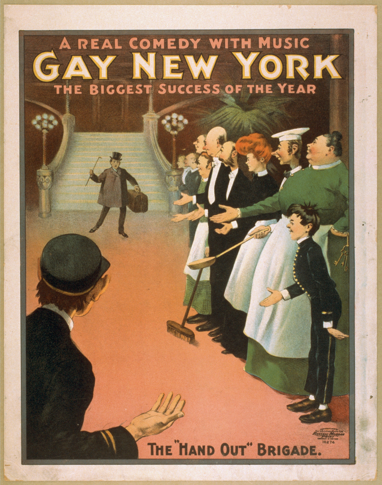Gay New York a real comedy with music : the biggest success of the year., 1907 — vintage poster